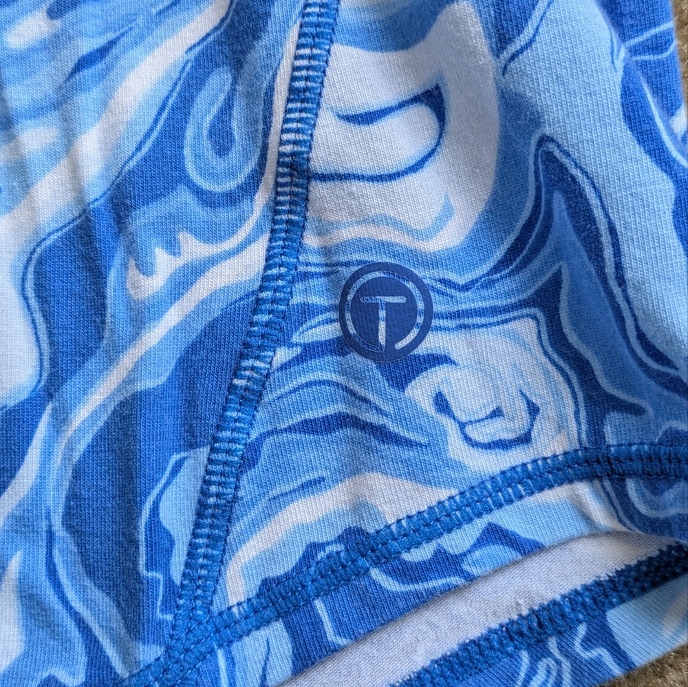 Talbot's Supersoft Jersey Tee, Blue Dynamic Swirls T By Talbot's, 2X, 2XL, XXL - Picture 5 of 11